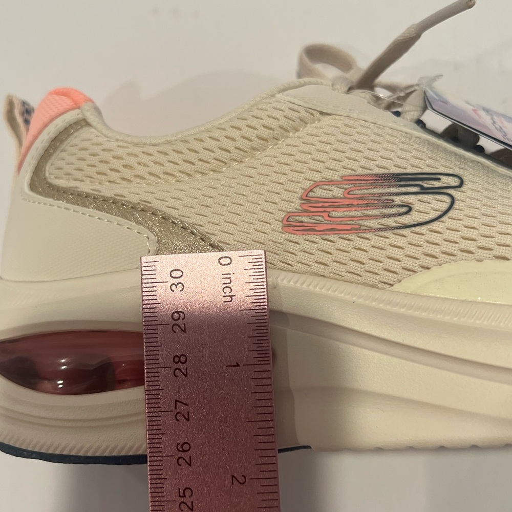 Skechers Women's Beige & Coral Skech-Air Walking Sneakers ‘Machine Washable’ NWT - Picture 15 of 16